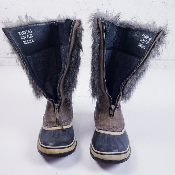 Sorel Women's Tall Faux Fur Front Zip Waterproof Winter Boots Size 7 - Picture 8 of 9
